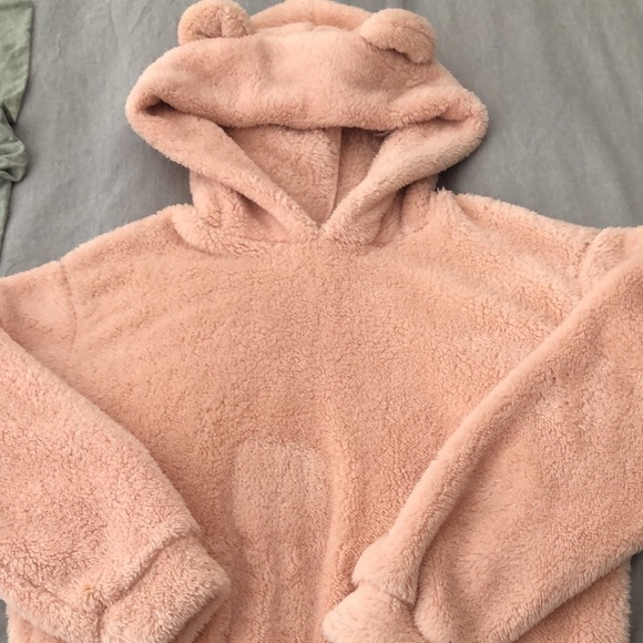 SHEIN NWOT Blush pink fluffy sweatshirt sz XS New w/o tags - Picture 1 of 5